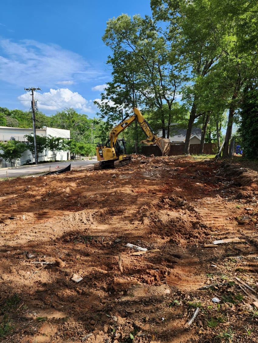 clean up and grading after home has been demolished